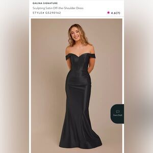 Elegant Black Off-Shoulder Evening Dress